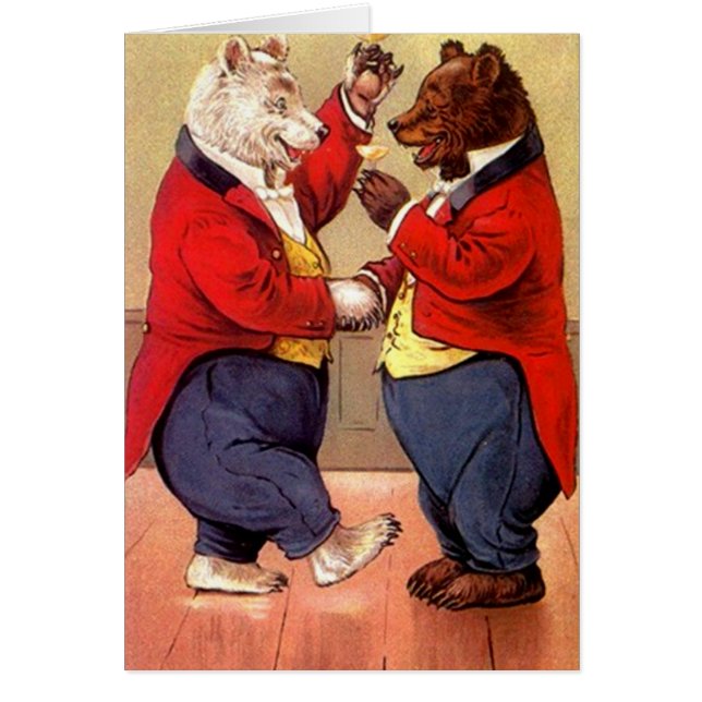 Zaのヴァシュ県を焼くくまのトーストを踊るヴィンテージ! カード (正面)