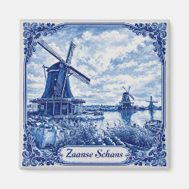 Zaanse Schans Delft Blue style magnet マグネット
