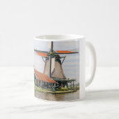   Zaanse Schans Windmill Watercolor Dutch コーヒーマグカップ (正面右)