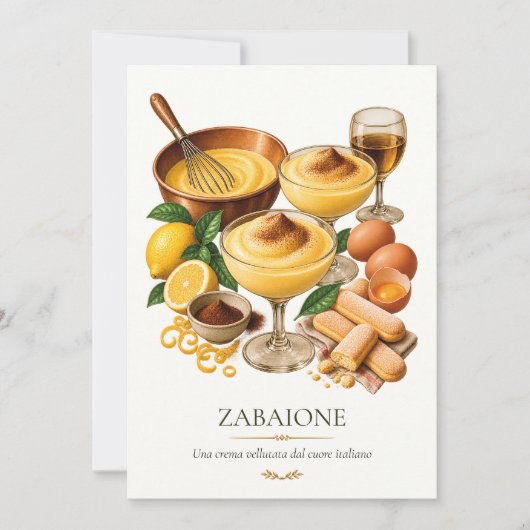 Zabaione – Vintage Italian Dessert 招待状 (正面)