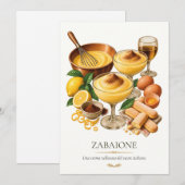 Zabaione – Vintage Italian Dessert 招待状 (正面/裏面)
