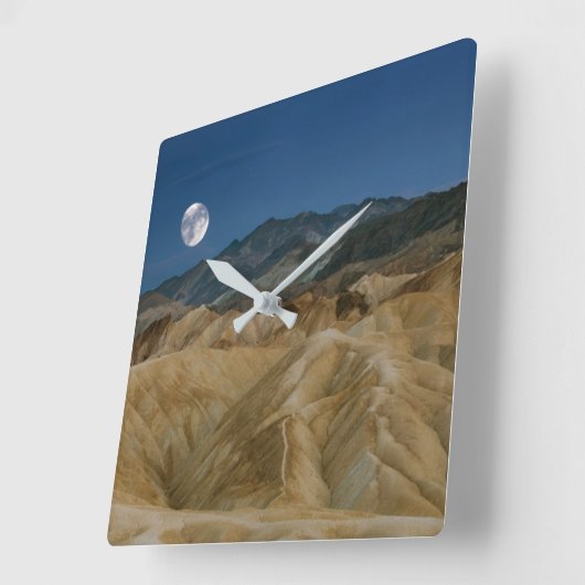 Zabriskieポイント |デスバレー国立公園 スクエア壁時計 (傾斜)