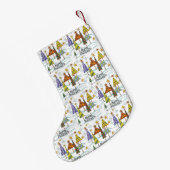 Zacの冬休みのクリスマスのストッキング スモールクリスマスストッキング (裏面 (吊り時))