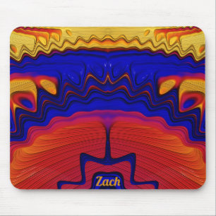 ZACH ~ツァニーホットイエロー、レッド、オレンジ、ブルー マウスパッド