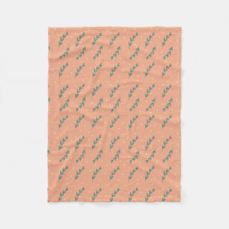 Zachte fleece met vrolijke botanische print フリースブランケット