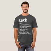 ZACK定義名パーソナライズされた誕生日 Tシャツ (正面フル)