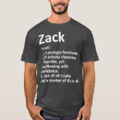ZACK定義名パーソナライズされた誕生日 Tシャツ (正面)