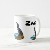 Zack Name With Penguin, Coffee Mug コーヒーマグカップ (正面右)