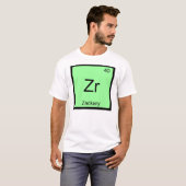 Zackary 名前 化学元素 周期表 tシャツ (正面フル)