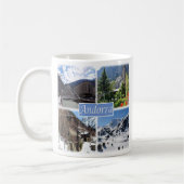 zAD003 ANDORRA, La Vella，モザイク， コーヒーマグカップ (左)