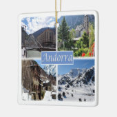 zAD003 ANDORRA, La Vella,モザイク, セラミックオーナメント (左)