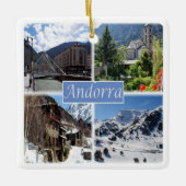 zAD003 ANDORRA, La Vella,モザイク, セラミックオーナメント (正面)