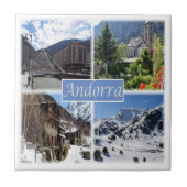 zAD003 ANDORRA, La Vella,モザイク, タイル (正面)