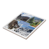 zAD003 ANDORRA, La Vella，モザイク， タイル (側面)