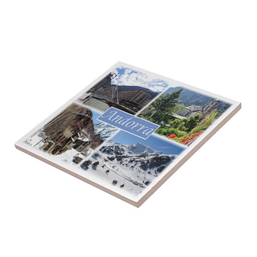 zAD003 ANDORRA, La Vella,モザイク, タイル (側面)