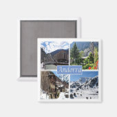 zAD003 ANDORRA, La Vella，モザイク，冷蔵庫 マグネット (正面/裏面)