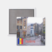 zAD004 - Andorra – エリアのリーディング – クリスマス マグネット (正面/裏面)