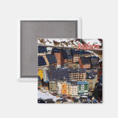 zAD006 - ANDORRAパノラマ – 冷蔵庫 マグネット (正面/裏面)