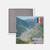 zAD009, LA VELLA Andorra,冷蔵庫 マグネット (正面/裏面)