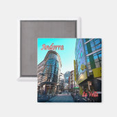 zAD011, LA VELLA center, Andorra,冷蔵庫 マグネット (正面/裏面)