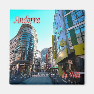 zAD011, LA VELLA center, Andorra,冷蔵庫 マグネット