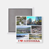 zAD019 I LOVEアンドラ，モザイク，冷蔵庫 マグネット (正面/裏面)