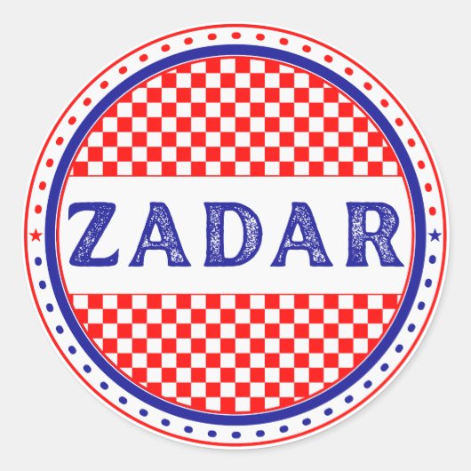 Zadar City Pride Emblem – Croatian Identity ラウンドシール (正面)