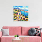 Zadar Croatia Coastal Landscape Wall Decor キャンバスプリント (インサイチュ (リビング))