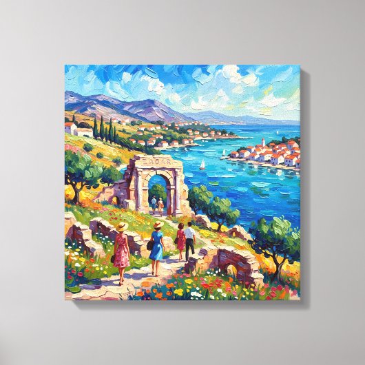 Zadar Croatia Coastal Landscape Wall Decor キャンバスプリント (正面)