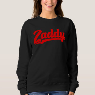 Zaddy retro player typography fashion pocket スウェットシャツ