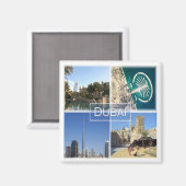 zAE005 DUBAI、アラブ首長国統一された、冷蔵庫 マグネット (正面/裏面)