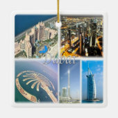 zAE007 DUBAI，アラブ統一された首長国，アジア， セラミックオーナメント (裏面)