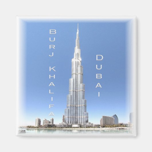zAE008 DUBAI BURJ KHALIFA, UAE，アジア，冷蔵庫 マグネット (正面)