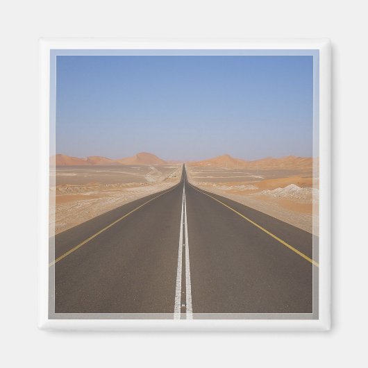 zAE010高速道路、アラブ統一された首長国、冷蔵庫 マグネット (正面)