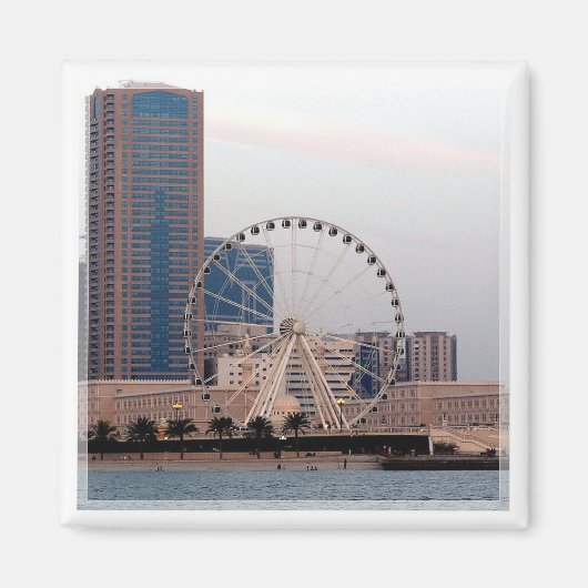 zAE011 SHARJAH, THE EYE, UAE,冷蔵庫 マグネット (正面)