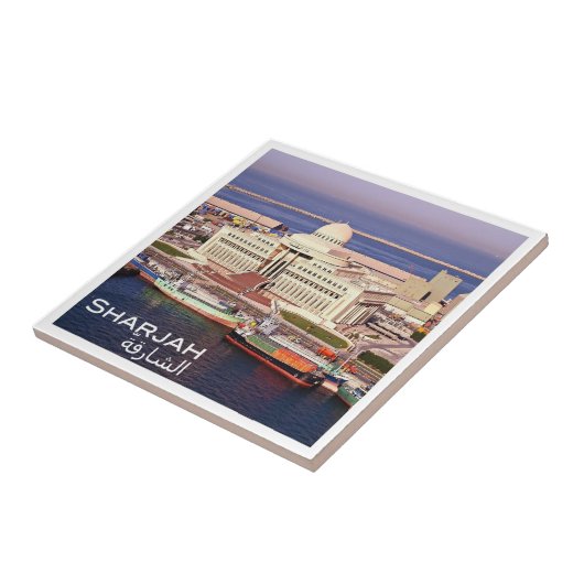 zAE013 SHARJAH,上級裁判所, UAE,アジア, タイル (側面)