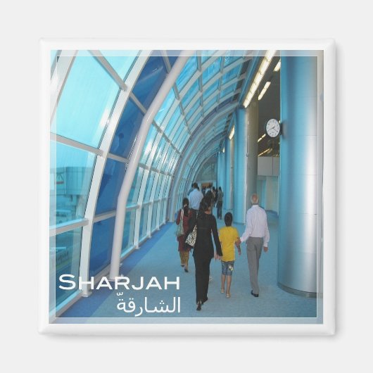zAE019 SHARJAH AIRPORT,国際的 UAE,冷蔵庫 マグネット (正面)