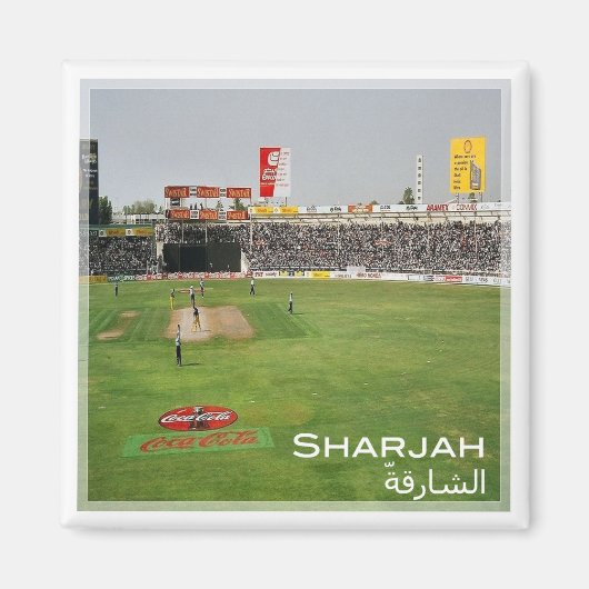 zAE020 CRICKET MATCH at SHARJAH, UAE，アジア，冷蔵庫 マグネット (正面)