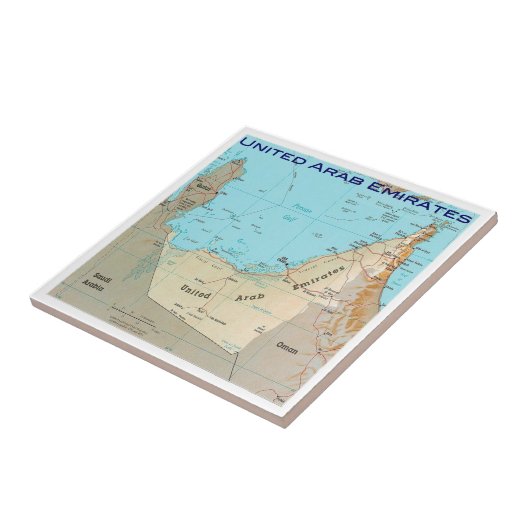 zAE026の地図,アラブ首長国統一された,アラブ首長国連邦, タイル (側面)
