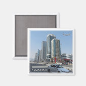zAE030 FUJAIRAH建物、UAE、中東、 マグネット (正面/裏面)