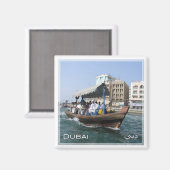 ZAE045 DUBAI flusstaxi ABRA，アラブ首長国連邦，冷蔵庫 マグネット (正面/裏面)