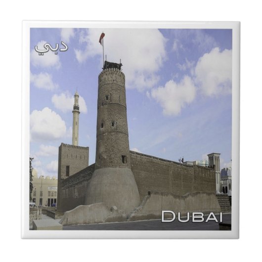 zAE050 DUBAI AL-FAHIDI FORT, UAE，アジア， タイル (正面)