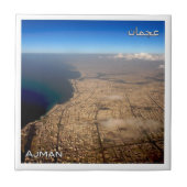 zAE051 AJMAN city, 統一された Arab Emirates, タイル (正面)