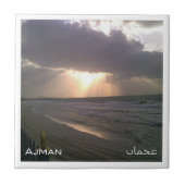 zAE052 AJMANビーチ、アラブ統一された首長国連邦 タイル (正面)