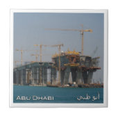 zAE058 アブダビ 橋梁 建設 UAE アジア タイル (正面)