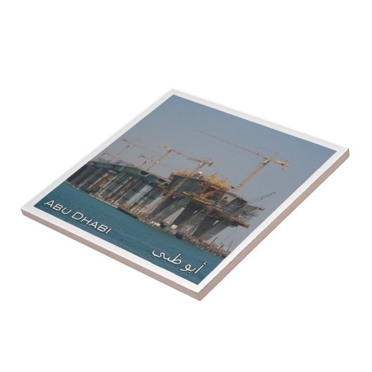 zAE058 アブダビ 橋梁 建設 UAE アジア タイル (側面)