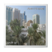 zAE061 ABU DHABIパノラマ， UAE，アジア， タイル (正面)