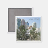 zAE061 ABU DHABI panorama, UAE，アジア，冷蔵庫 マグネット (正面/裏面)