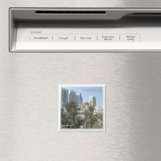 zAE061 ABU DHABI panorama, UAE，アジア，冷蔵庫 マグネット (インサイチュ (食洗機))