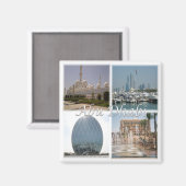 zAE062 ABU DHABI，アラブ首長国統一された,冷蔵庫 マグネット (正面/裏面)